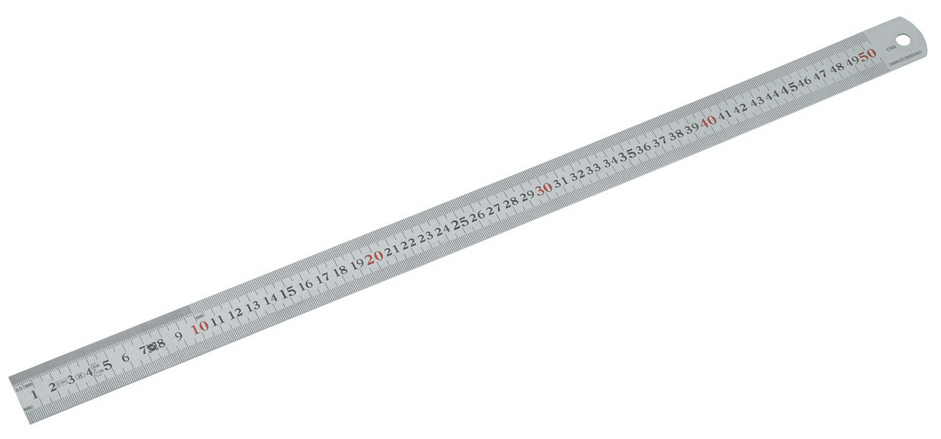 Reglet inox 15cm avec mesures métriques et impériales SILVERLINE